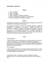 SOCIODRAMA – RECICLAJE. Página 1