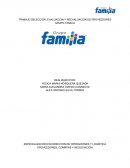 Evaluacion y revaluacion de proveedores Grupo Familia