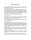 Manejo del dolor.