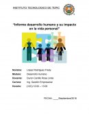 Informe desarrollo humano y su impacto en la vida personal