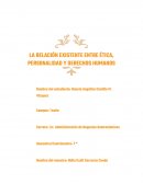 LA RELACIÓN EXISTENTE ENTRE ÉTICA, PERSONALIDAD Y DERECHOS HUMANOS