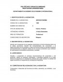 DEPARTAMENTO ACADÉMICO DE ECONOMÍA E INTERNACIONAL