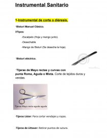 ·Tijeras de Mayo rectas y curvas con punta Roma, Aguda o Mixta. Corte de tejidos duros y vendas... Página 1