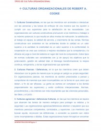 CULTURAS ORGANIZACIONALES DE ROBERT A. COOKE. Página 1