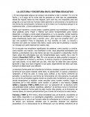 LA LECTURA Y ESCRITURA EN EL SISTEMA EDUCATIVO