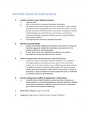 Tema- Informe de creación de nuestra empresa.