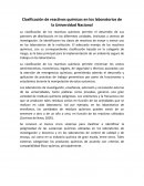 Clasificación de reactivos de laboratorio.