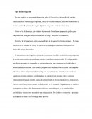 Tipo de investigación.