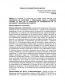 Trabajo de administracion militar