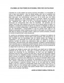 COLOMBIA UN PAIS POBRE EN ECONOMIA, PERO RICO EN FELICIDAD