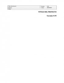Modelo de proyecto de Ingeniería de informacion. Página 1
