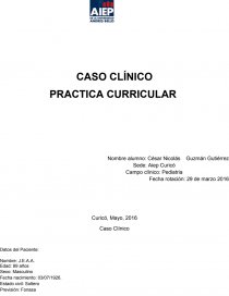 CASO CLÍNICO PRACTICA CURRICULAR. Página 1
