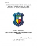 Reconstrucción autobiográfica de mi elección por ser docente.