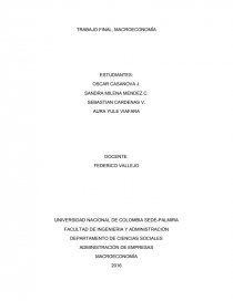 TRABAJO FINAL, MACROECONOMÍA. Página 1