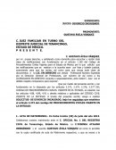 Escrito de divorcio incausado.