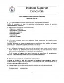 CUESTIONARIO PARA EVALUACIÓN FINAL DE DERECHO FISCAL