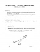CONOCIMIENTO Y USO DEL DIVERSO MATERIAL DEL LABORATRIO