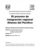 El proceso de integración regional Alianza del Pacífico