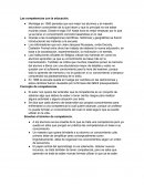 Las competencias con la educación.