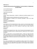 PRACTICA N° 2 CONSTRUCCION DE ESCALAS DE POTENCIAL Y SU APLICACIÓN A LA PREDICCION DE REACCIONES.