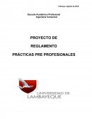 PROYECTO DE REGLAMENTO PRÁCTICAS PRE PROFESIONALES