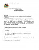PRESIDENTA Y DEMAS RECTORES DEL CONSEJO NACIONAL ELECTORAL.