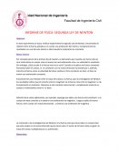 INFORME DE FISICA: SEGUNDA LEY DE NEWTON.