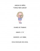 Planeaciones preescolar. JARDIN DE NIÑOS “TOMAS MIER GARCÍA”