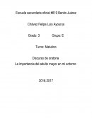 La importancia del adulto mayor en mi entorno.