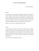 La vida valor universal.