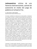 Latinoamérica y la guerra fría.