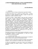 LA DES FUNDAMENTACIÓN DE LA ÉTICA CONTEMPORÁNEA: HACIA UNA ÉTICA DE LA NOCHE..