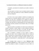 La evaluación del docente y su utilidad para la mejora de su práctica