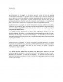 Concluso Administración en un página.