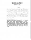 ORIGEN, LEGITIMIDAD YCONSOLIDACIÓN DE LA CONSTITUCIÓN