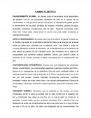 CAMBIO CLIMÁTICO. CALENTAMIENTO GLOBAL.