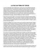 LA PAZ UN TEMA DE TODOS.