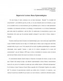 Reporte de Lectura: Bases Epistemológicas