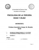 PSICOLOGIA DE LA TERCERA EDAD Y VEJEZ