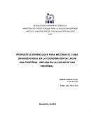 Clima organizacionales, propuestas gerenciales