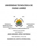 Logistica, Ejemplo de tesis.