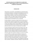 Titulo: ESTRATEGIA EDUCATIVA DE FORMACIÓN DE VALORES PARA MEJORAR EL COMPORTAMIENTO SOCIAL DE LOS ESTUDIANTES DE LA I.E SEÑOR DE LOS MILAGROS.