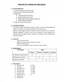 PROYECTO DE UNION NUTRICIONAL.