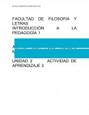 Pedagogia ACTIVIDAD DE APRENDIZAJE