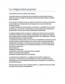 La religiosidad popular.