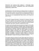 PROYECTO DE AGRICULTURA URBANA Y PERIURBA PARA MUNICIPIOS DE CHOCO, CAMINAMOS HACIA UNA VERDADERA SOBERANIA ALIMENTARIA.