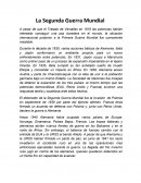 La Segunda Guerra Mundial. RESUMEN