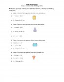 Guía de Ejercicios. Área y volumen del cilindro y cono