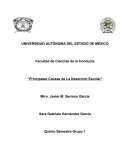Principales Causas de La Deserción Escolar”