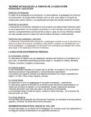 TEORÍAS ACTUALES DE LA CIENCIA DE LA EDUCACIÓN PEDAGOGÍA Y EDUCACIÓN